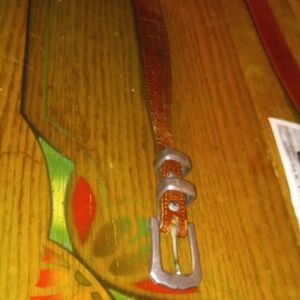 Douglas Magnus Vintage Navajo Design Brown Belt Real Sterling Silver